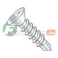 Newport Fasteners Self-Drilling Screw, #10 x 1-1/2 in, Zinc Plated Steel Flat Head Square Drive, 3000 PK 705330